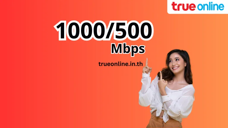 เน็ตบ้านทรู 1000/500 Mbps แค่ 599 บาท