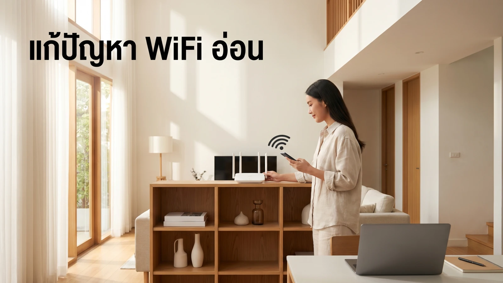 ภาพประกอบหัวข้อ วิธีแก้ปัญหา WiFi อ่อน แบบ Step-by-Step (เริ่มจากวิธีที่ไม่เสียเงิน) ในบทความ WiFi ครอบไม่ทั่วบ้าน 2 ชั้น ปัญหาที่อาจไม่ใช่เพราะตัว Router ทรู